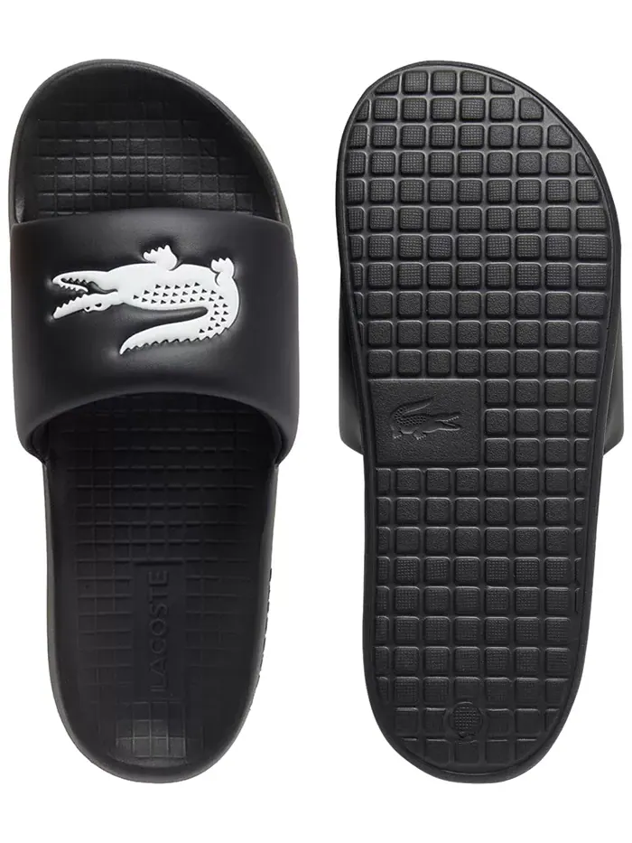 Мужские слайды Logo Serve 1.0 Lacoste — изображение 3 из 6, черный/белый