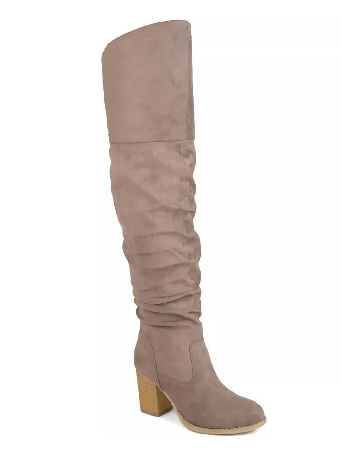 Женские сапоги Kaison Wide Calf Stacked Heel выше колена Journee Collection