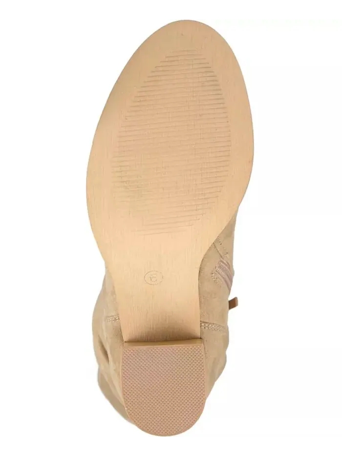 Женские сапоги Kaison Wide Calf Stacked Heel выше колена Journee Collection — изображение 2 из 7, серый