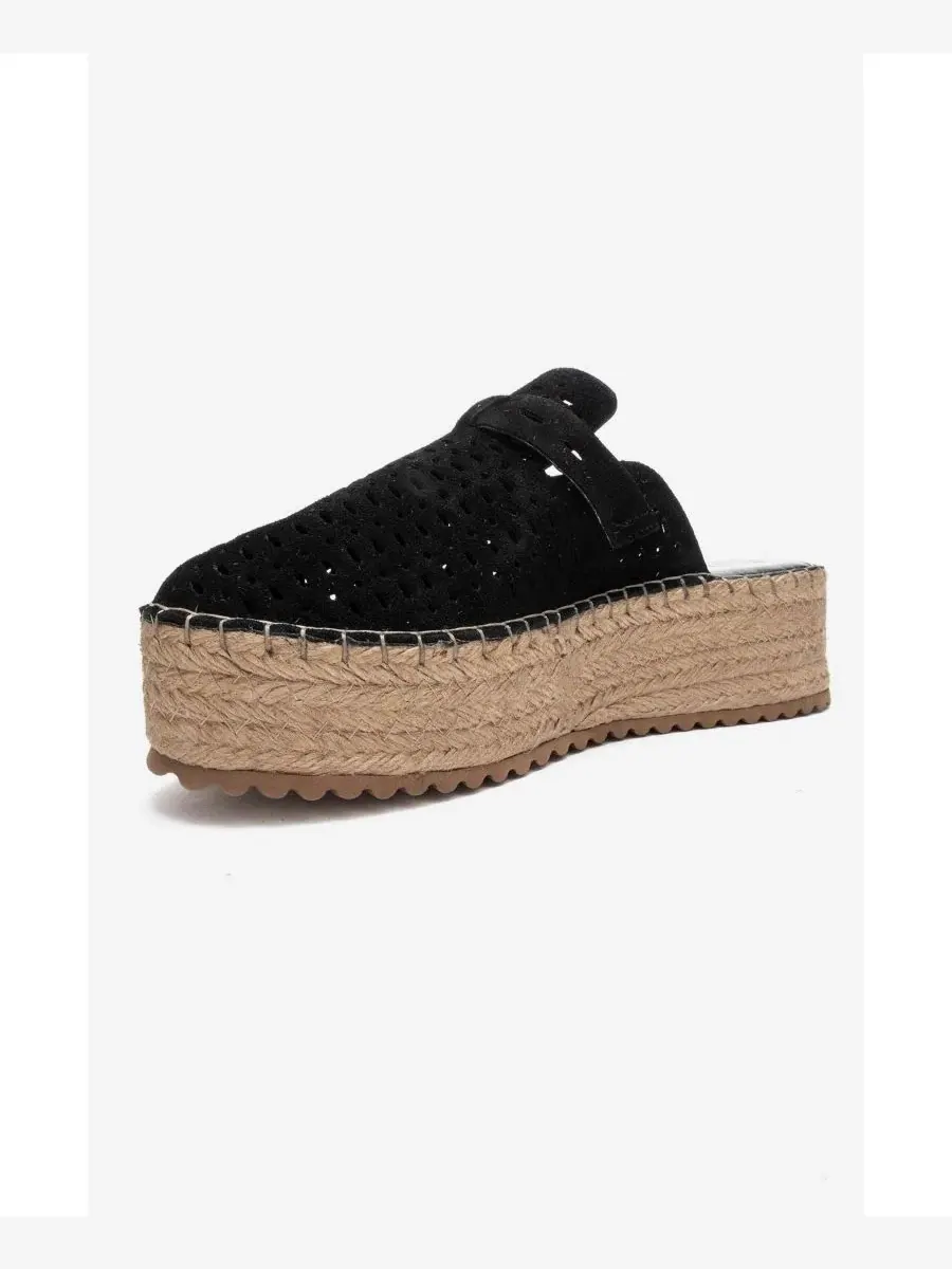 Женские кожаные сандалии на платформе Louis Forever & Always Shoes — изображение 4 из 5, черный