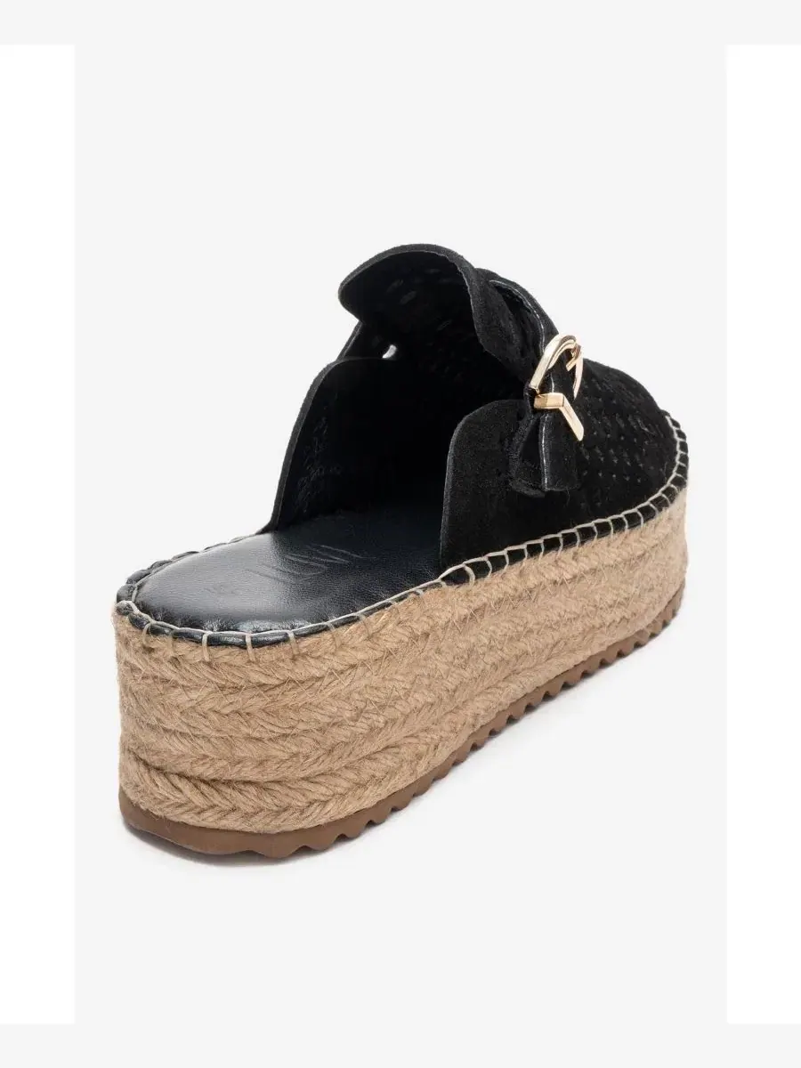 Женские кожаные сандалии на платформе Louis Forever & Always Shoes — изображение 5 из 5, черный