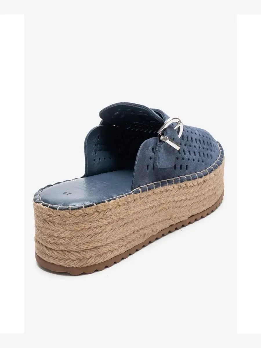 Женские кожаные сандалии на платформе Louis Forever & Always Shoes — изображение 5 из 6, джинсовый синий синий