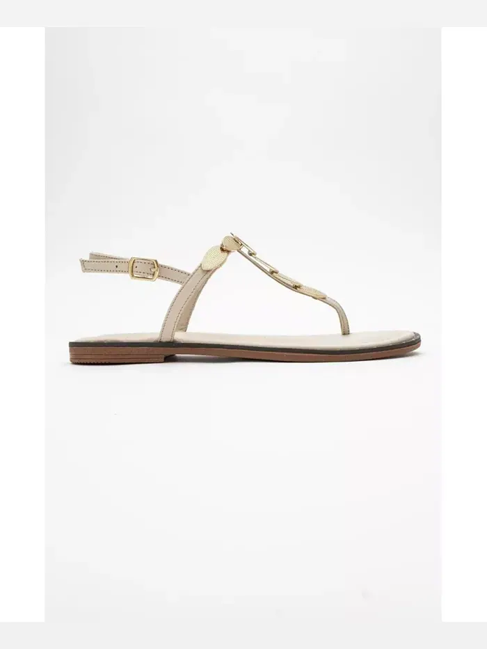 Кожаные босоножки Marea на плоской подошве (женские) Forever & Always Shoes — изображение 5 из 5, бежевый