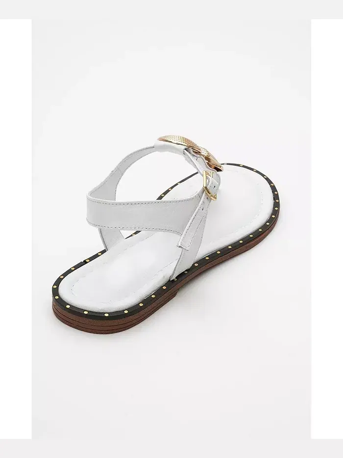 Кожаные босоножки Marea на плоской подошве (женские) Forever & Always Shoes — изображение 3 из 5, белый