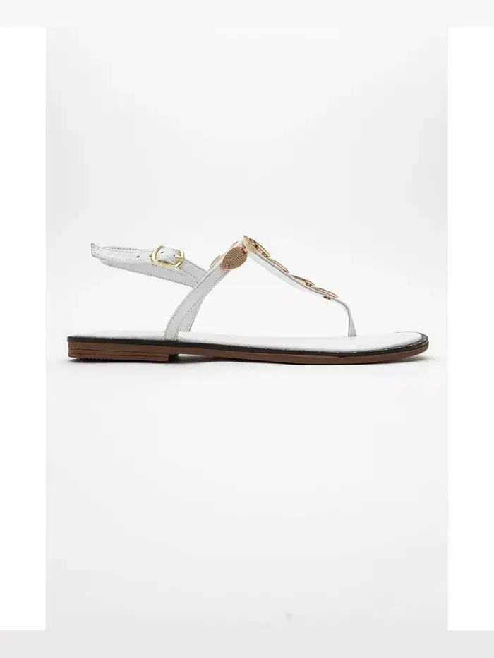 Кожаные босоножки Marea на плоской подошве (женские) Forever & Always Shoes — изображение 4 из 5, белый