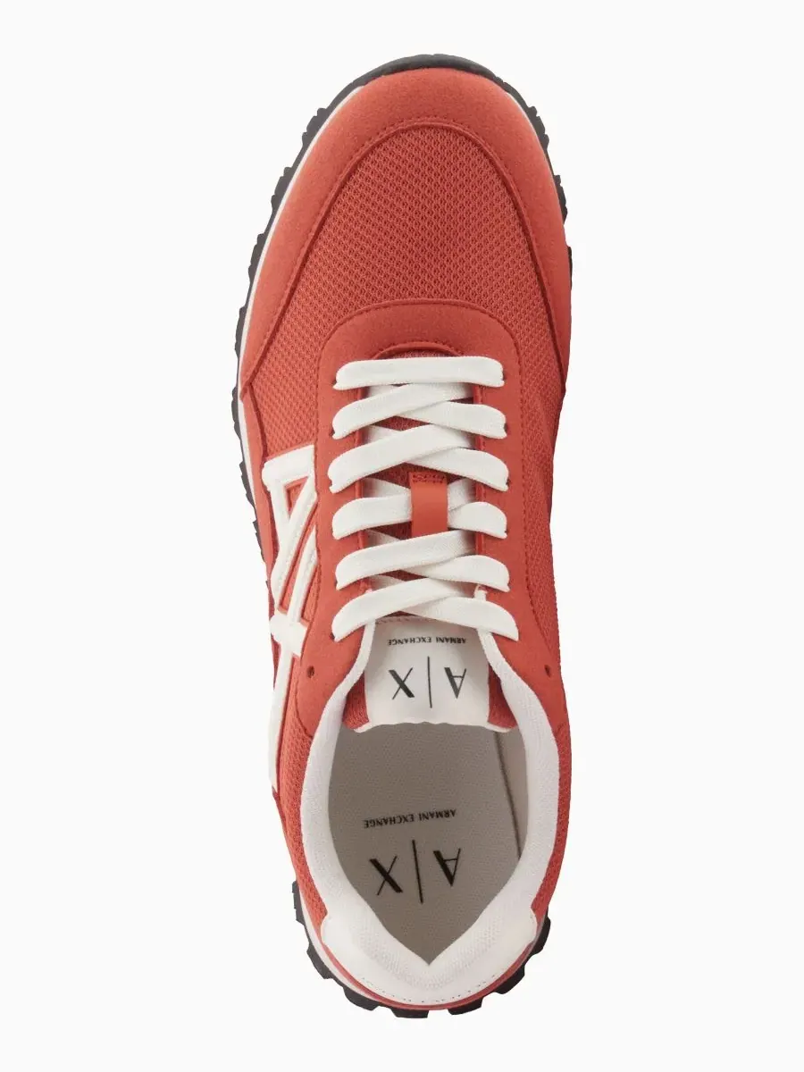 Мужские кроссовки на шнуровке A|X Armani Exchange — изображение 4 из 6, оранжевый/белый