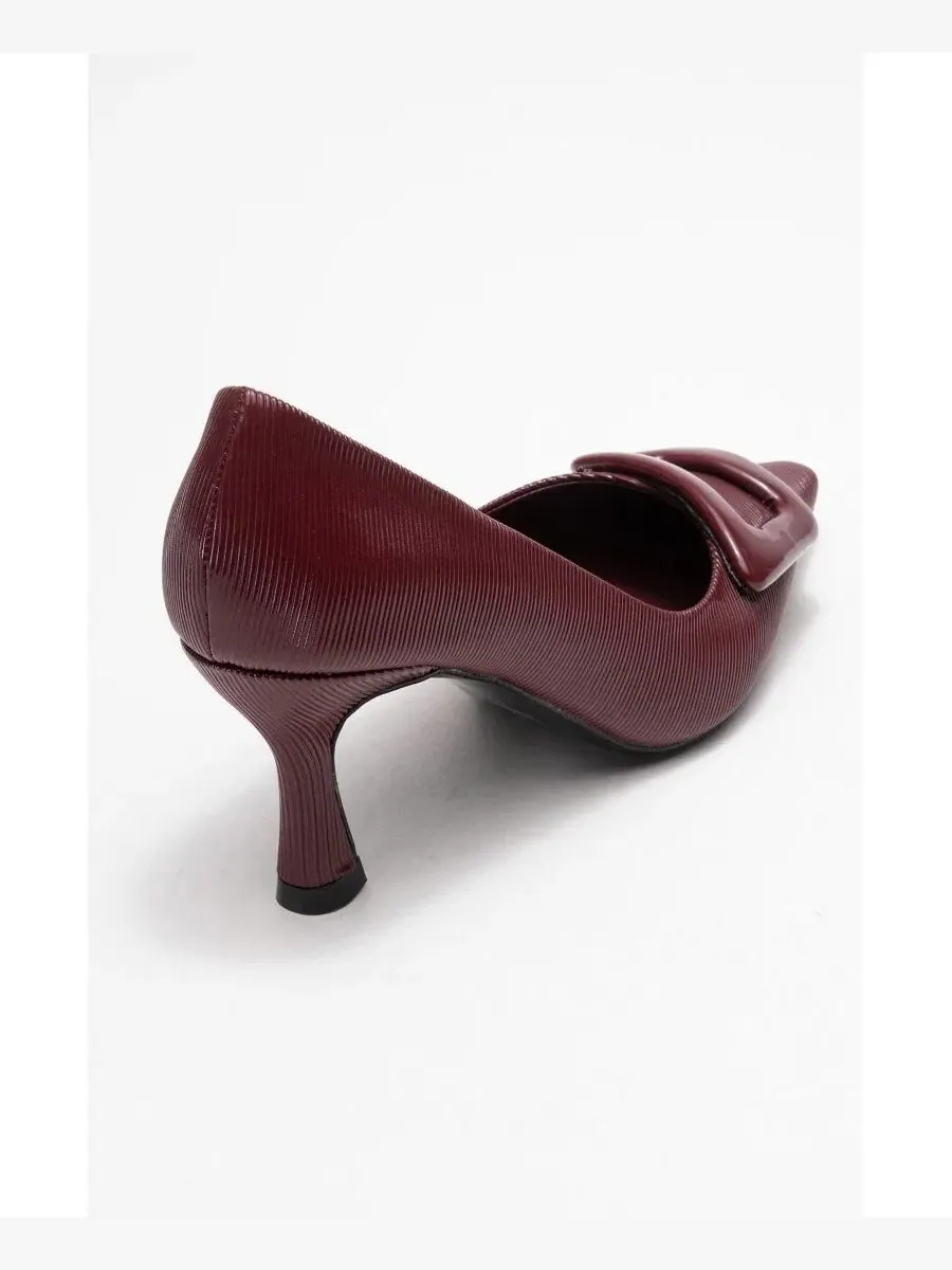 Женские туфли-лодочки Astra с пряжкой и острым носком Prologue Shoes — изображение 5 из 6, бордовый