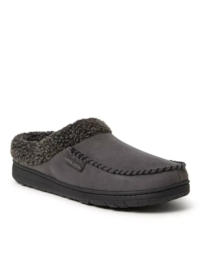 Мужские домашние тапочки-клоги Moccasin Toe из микро-замши Dearfoams