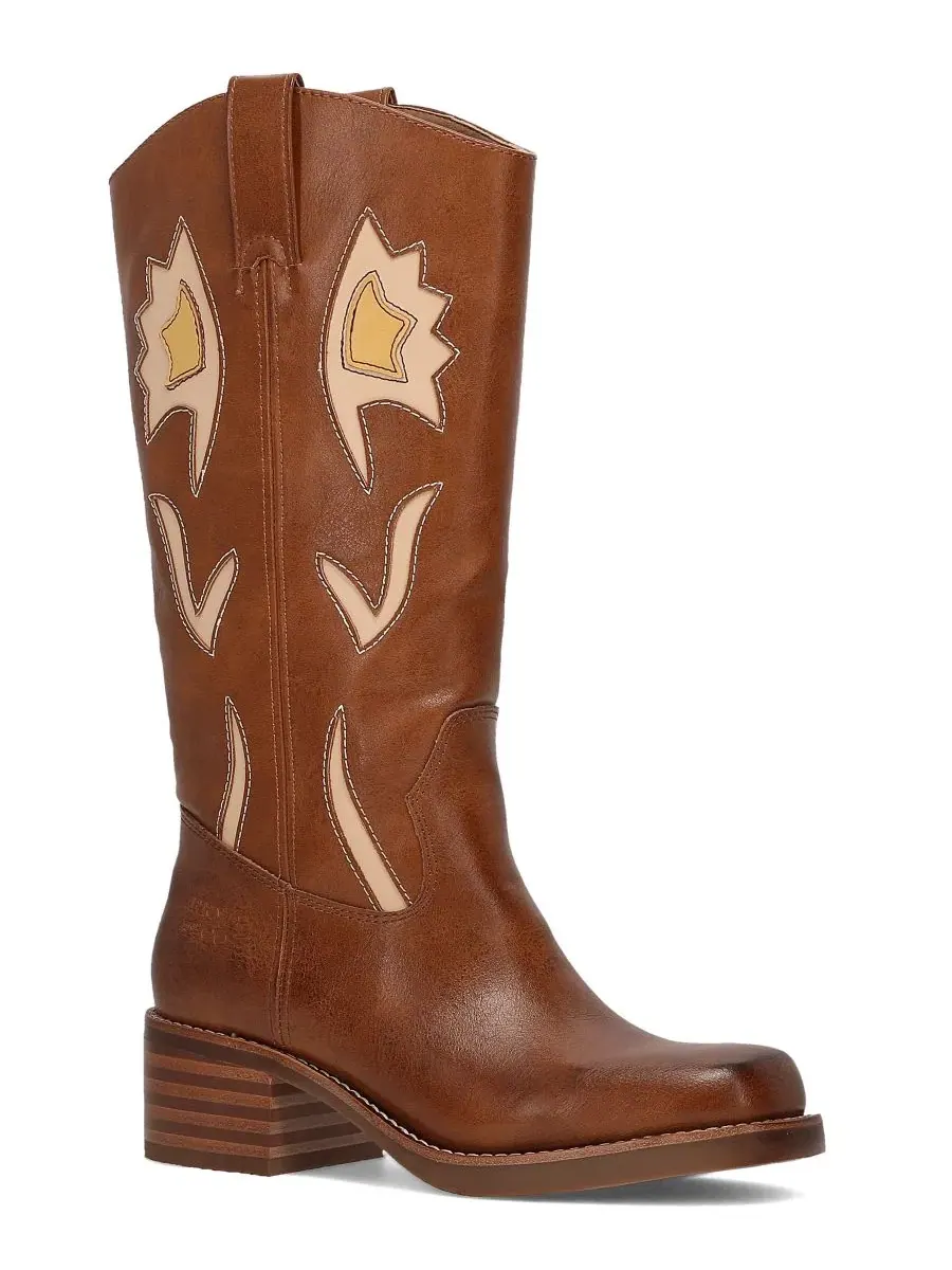 Женские сапоги Miranda Flower на высоком каблуке Frye and Co. — изображение 1 из 5, седельный