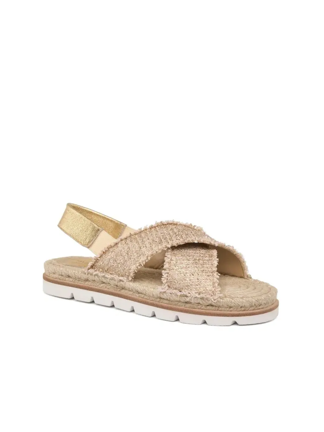 Сандалии-эспадрильи с ремешками из рафии Bo Slingback JSlides — изображение 1 из 3, золото