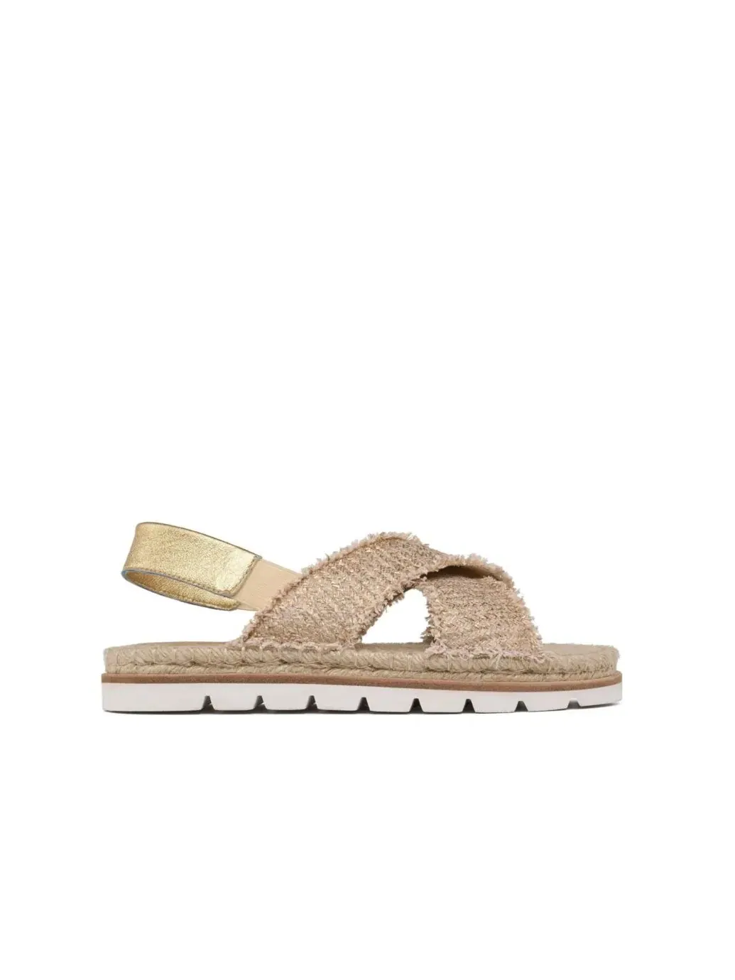 Сандалии-эспадрильи с ремешками из рафии Bo Slingback JSlides — изображение 3 из 3, золото
