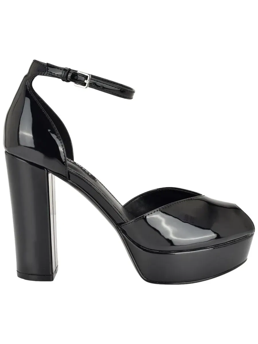 Босоножки на высокой платформе и каблуке-столбике Keela Nine West — изображение 2 из 5, черный