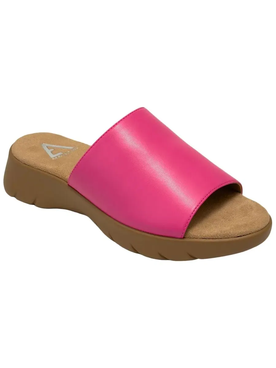 Сандалии-вьетнамки на танкетке Nora Aerosoles, Raspberry Faux Leather
