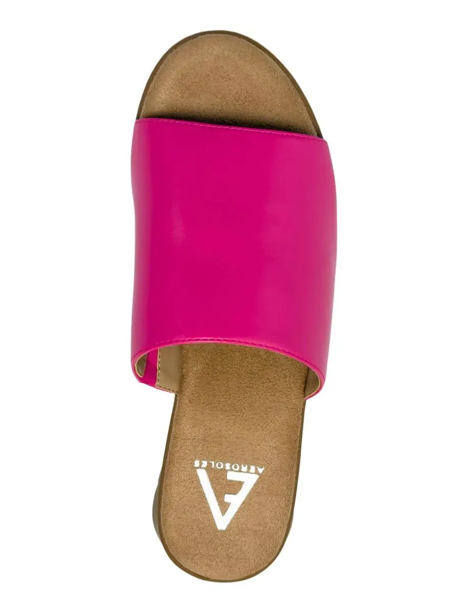 Сандалии-вьетнамки на танкетке Nora Aerosoles, Raspberry Faux Leather — изображение 4 из 6