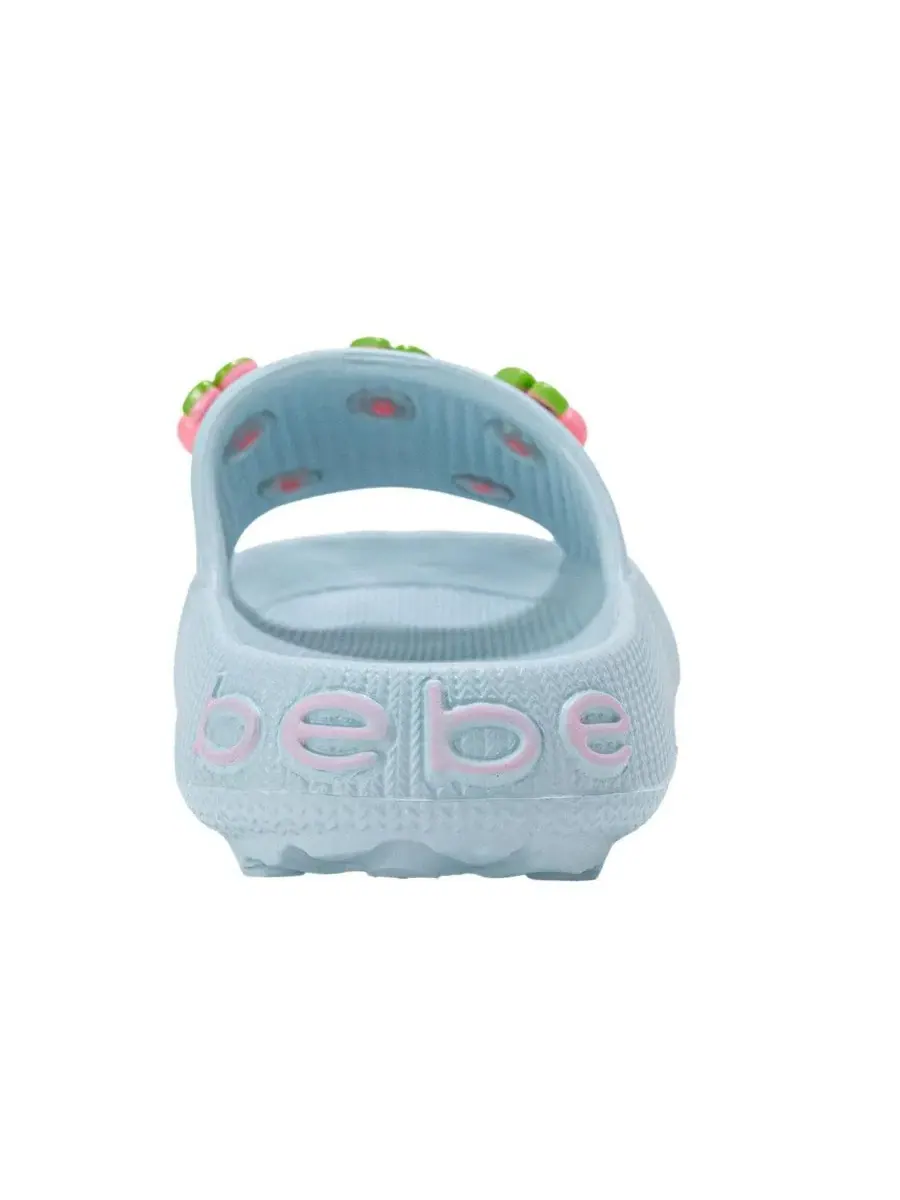 Сандалии-слайды с вишневыми подвесками Bebe — изображение 3 из 7, светлый/синий