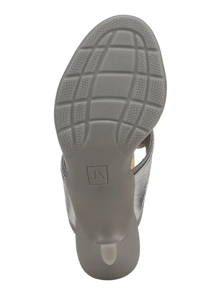 Босоножки-слайды на каблуке Ravyn x June Ambrose Naturalizer, Pewter Metallic Leather/Mesh — изображение 6 из 8