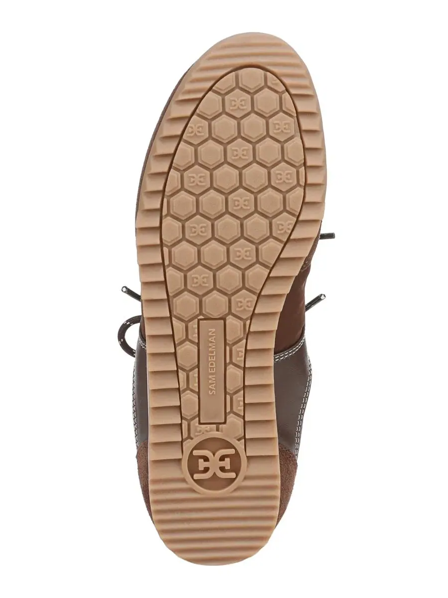 Кроссовки женские с круглым носком и шнуровкой Ivanna Lace-Up Sneaker Sam Edelman — изображение 5 из 5, коричневый