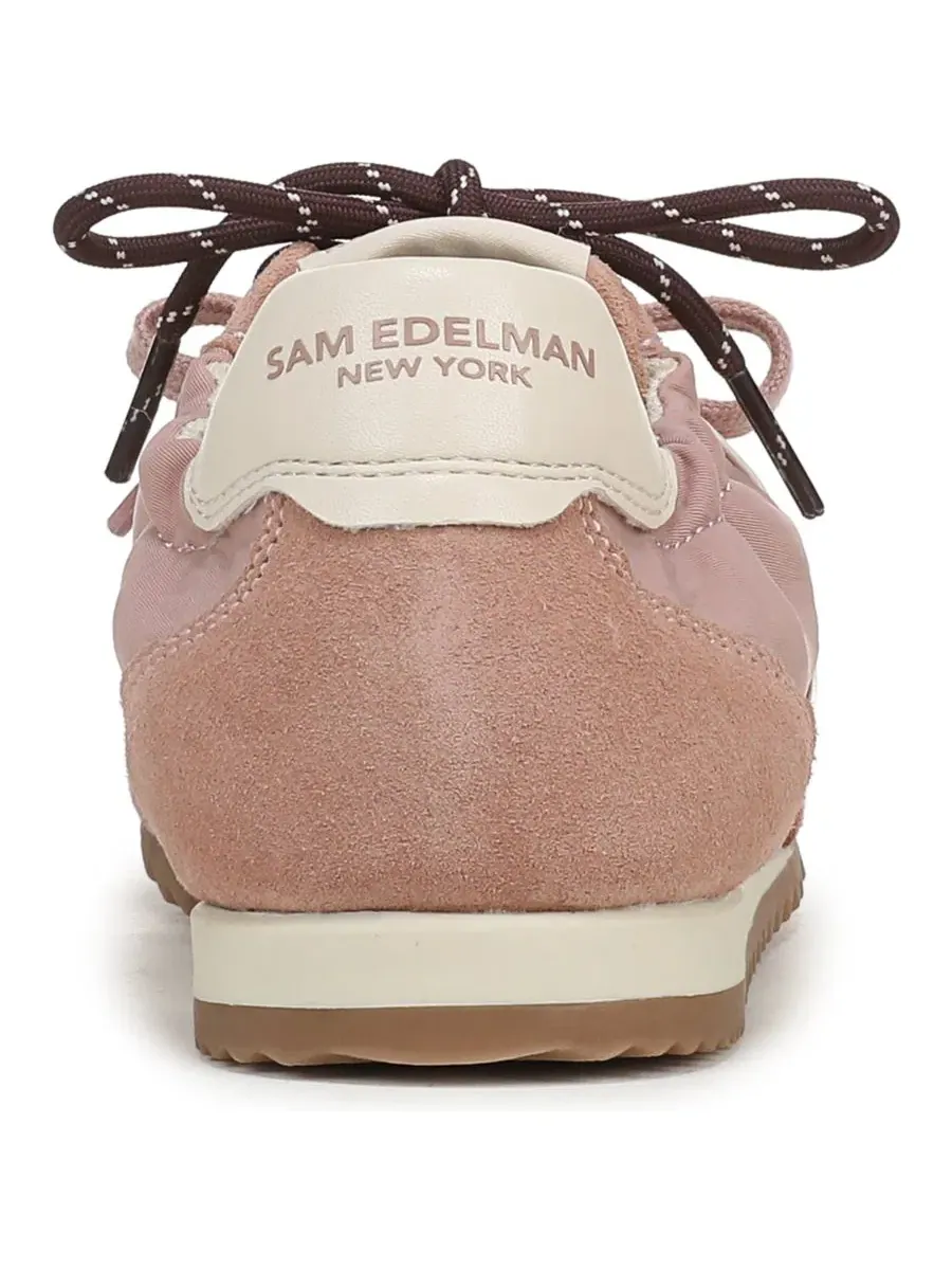 Кроссовки женские с круглым носком и шнуровкой Ivanna Lace-Up Sneaker Sam Edelman, Brit Blush Suede — изображение 3 из 5