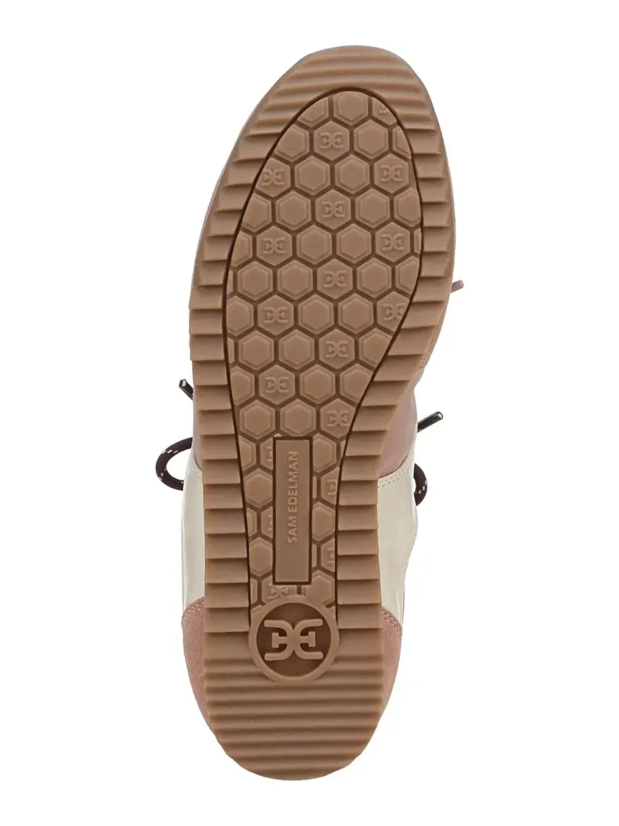 Кроссовки женские с круглым носком и шнуровкой Ivanna Lace-Up Sneaker Sam Edelman, Brit Blush Suede — изображение 5 из 5