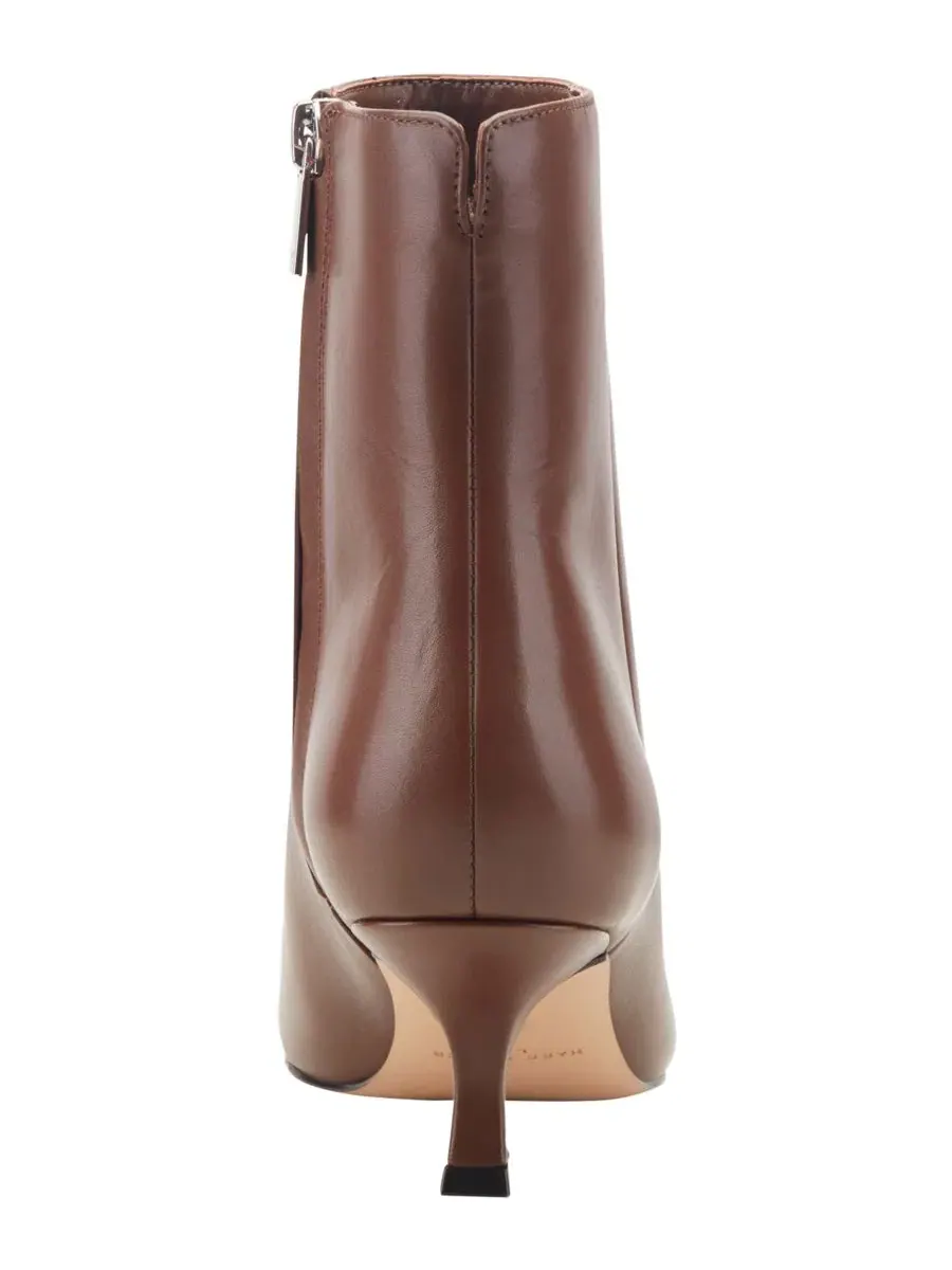 Ботильоны на каблуке-рюмочке Francy из кожи, Dark Natural Leather Marc Fisher LTD — изображение 3 из 5, темный