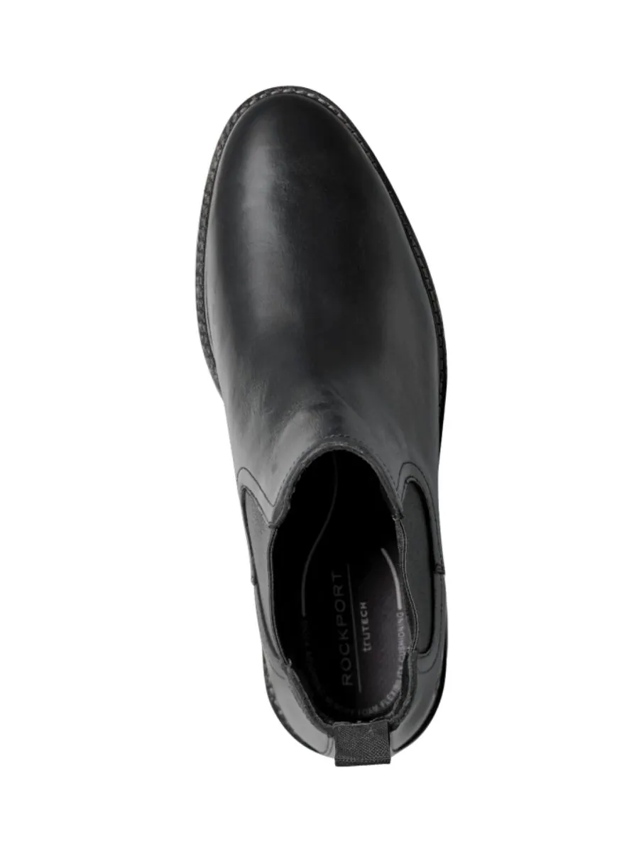 Мужские ботинки Cassius Pull-On с миндалевидным носком Rockport — изображение 4 из 5, черный