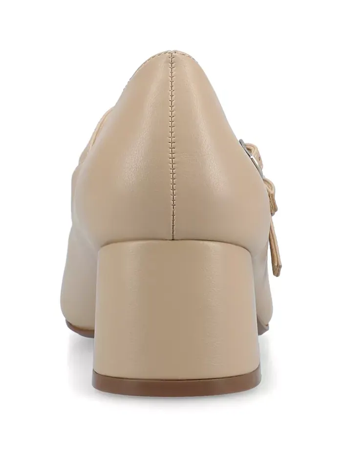 Женские туфли-лодочки Nally Double Strap Mary Jane Journee Collection — изображение 3 из 5, нудовый