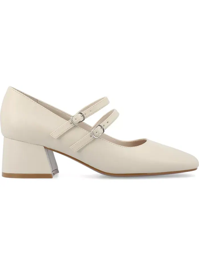 Женские туфли-лодочки Nally Double Strap Mary Jane Journee Collection — изображение 2 из 5, белый