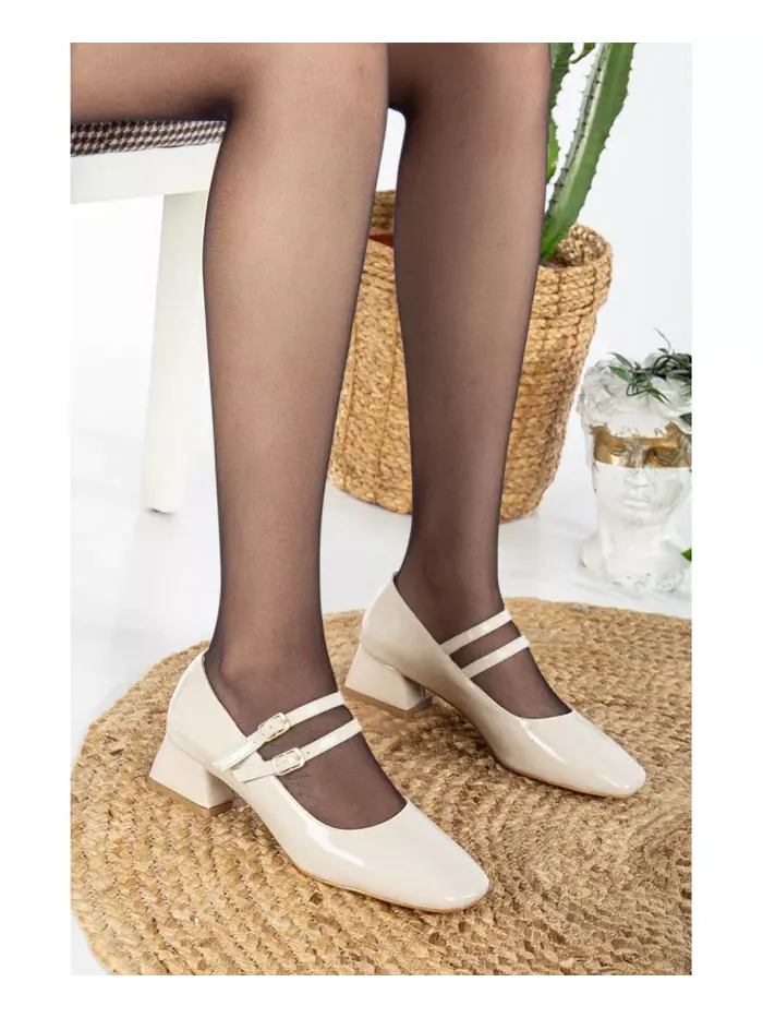 Туфли Lizbeth в стиле Mary Jane Forever & Always Shoes — изображение 5 из 8, бежевый