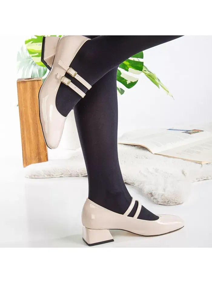 Туфли Lizbeth в стиле Mary Jane Forever & Always Shoes — изображение 6 из 8, бежевый