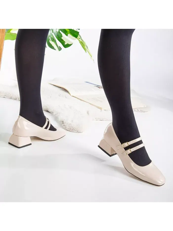 Туфли Lizbeth в стиле Mary Jane Forever & Always Shoes — изображение 8 из 8, бежевый