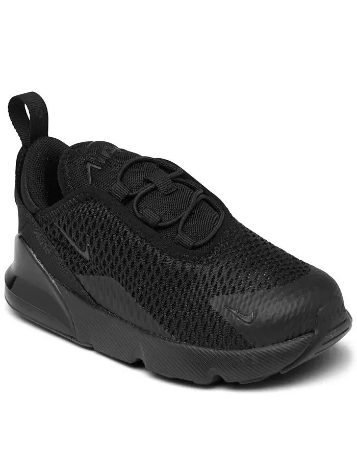Детские повседневные кроссовки Air Max 270 для мальчиков и девочек от Finish Line Nike — изображение 1 из 6, черный черный