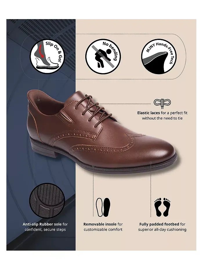 Howard Street технология Hands-Free Slip On оксфорды Wingtip Marc Joseph New York — изображение 5 из 5, коричневый