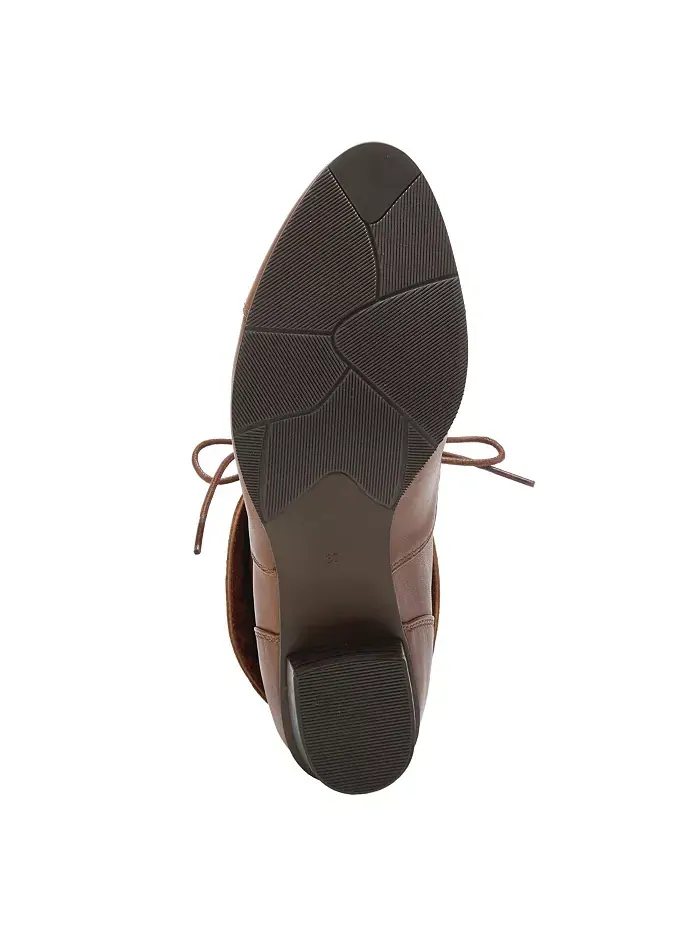 Galil Polished Leather Lace-Up Bootie с отложным манжетом и каблуком stacked heel Spring Step — изображение 6 из 6