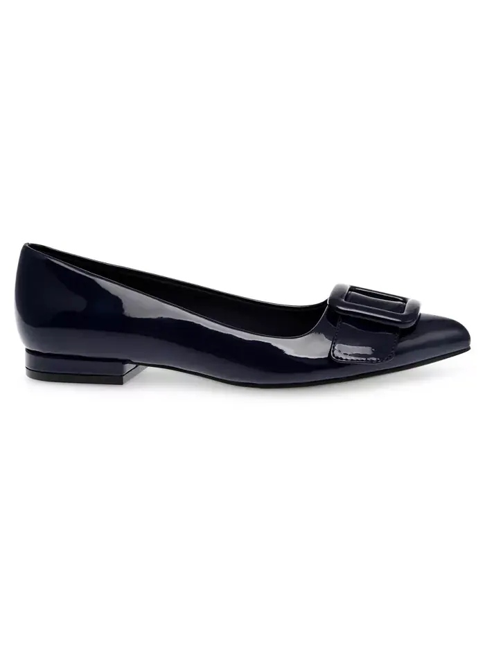 Женские балетки Kalea с заостренным носком и пряжкой Anne Klein — изображение 2 из 7, темно-синий