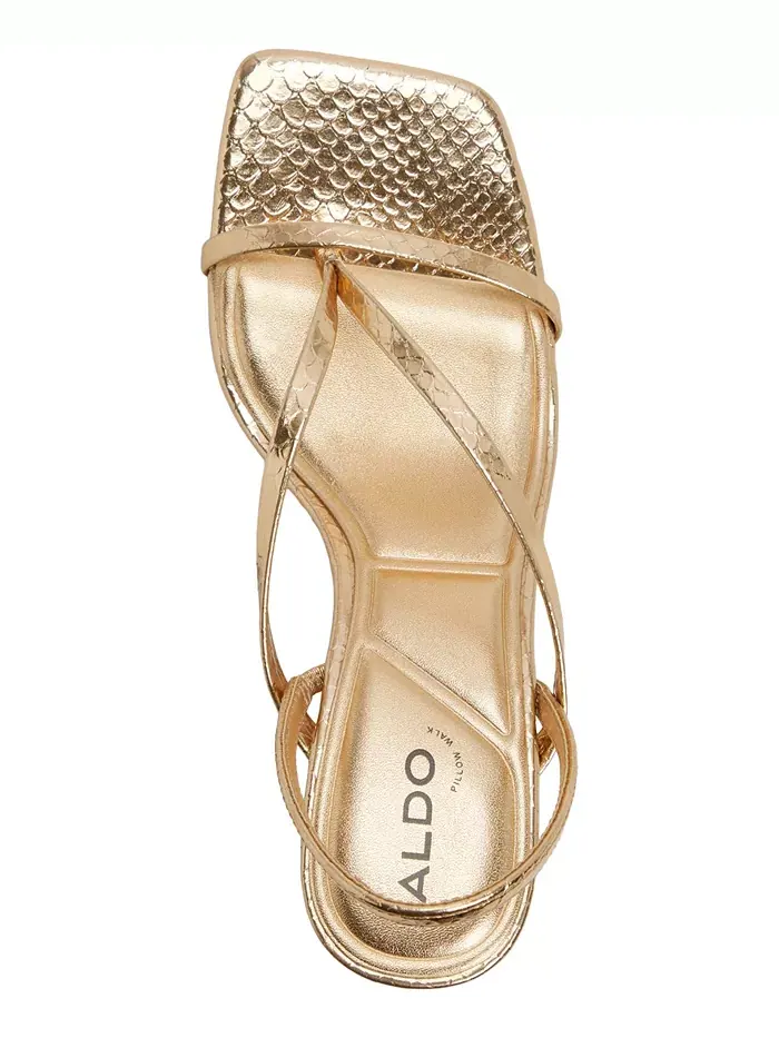 Женские босоножки Riva Slingback с квадратным мысом Aldo — изображение 4 из 5, золото
