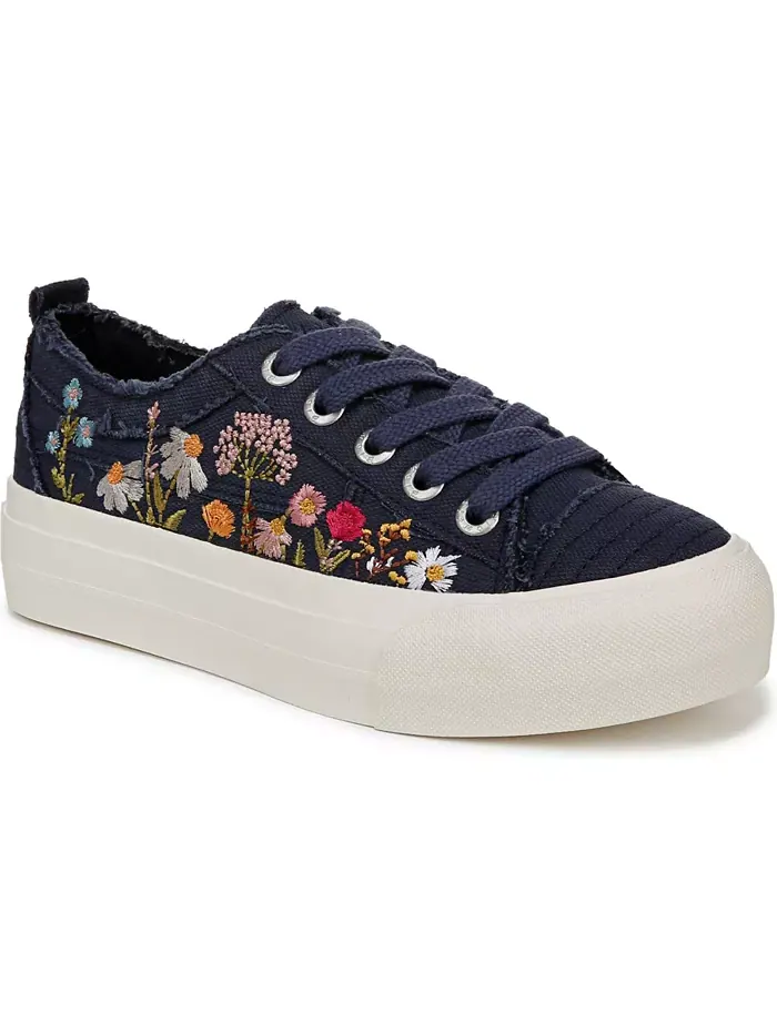 Женские кроссовки Sadie-Sun на платформе с вышивкой и шнуровкой Blowfish Malibu — изображение 1 из 5, синий