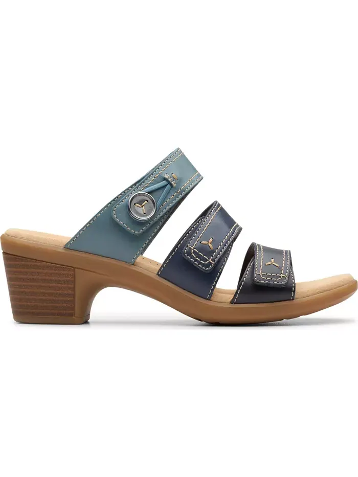 Сандалии женские Clarks Emily2 Adella Block Heel Sandals — изображение 2 из 8, темно-синий мульти