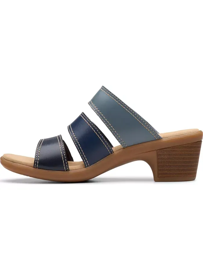 Сандалии женские Clarks Emily2 Adella Block Heel Sandals — изображение 3 из 8, темно-синий мульти