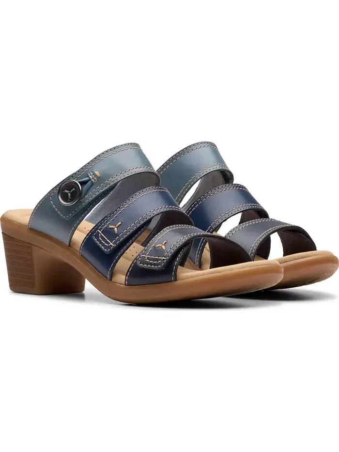 Сандалии женские Clarks Emily2 Adella Block Heel Sandals — изображение 5 из 8, темно-синий мульти