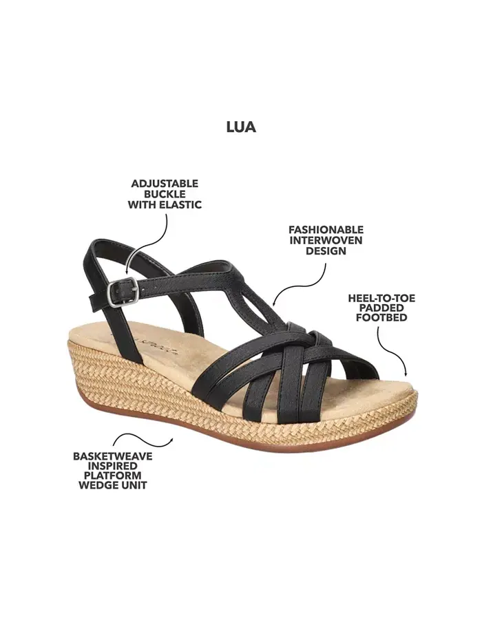 Женские сандалии Lua на платформе Easy Street — изображение 7 из 8, черный