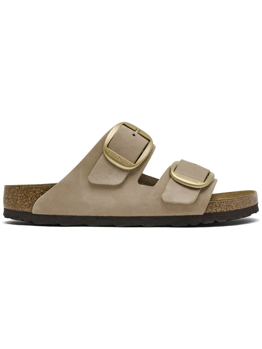 Женские сандалии Arizona Big Buckle из промасленной кожи от Finish Line Birkenstock — изображение 2 из 7, бежевый