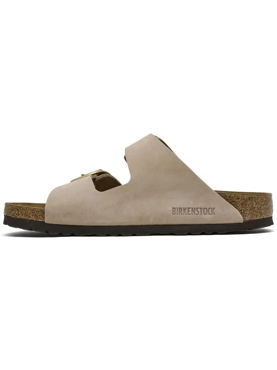 Женские сандалии Arizona Big Buckle из промасленной кожи от Finish Line Birkenstock — изображение 3 из 7, бежевый