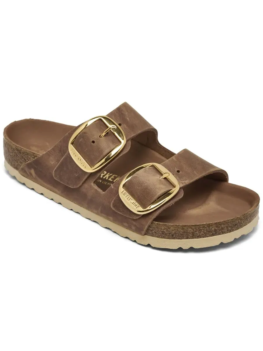 Женские сандалии Arizona Big Buckle из промасленной кожи от Finish Line Birkenstock — изображение 7 из 7, бежевый