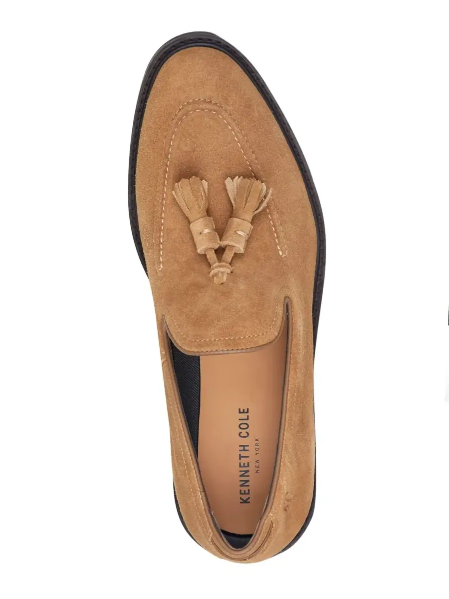 Мужские лоферы Madison с кисточками и застежкой-липучкой Kenneth Cole New York — изображение 4 из 5, бежевый