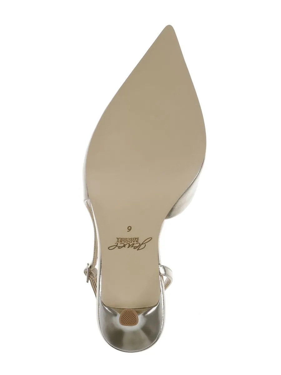 Женские вечерние туфли Ellery Bow Jewel Badgley Mischka — изображение 7 из 7, золотистый металлик