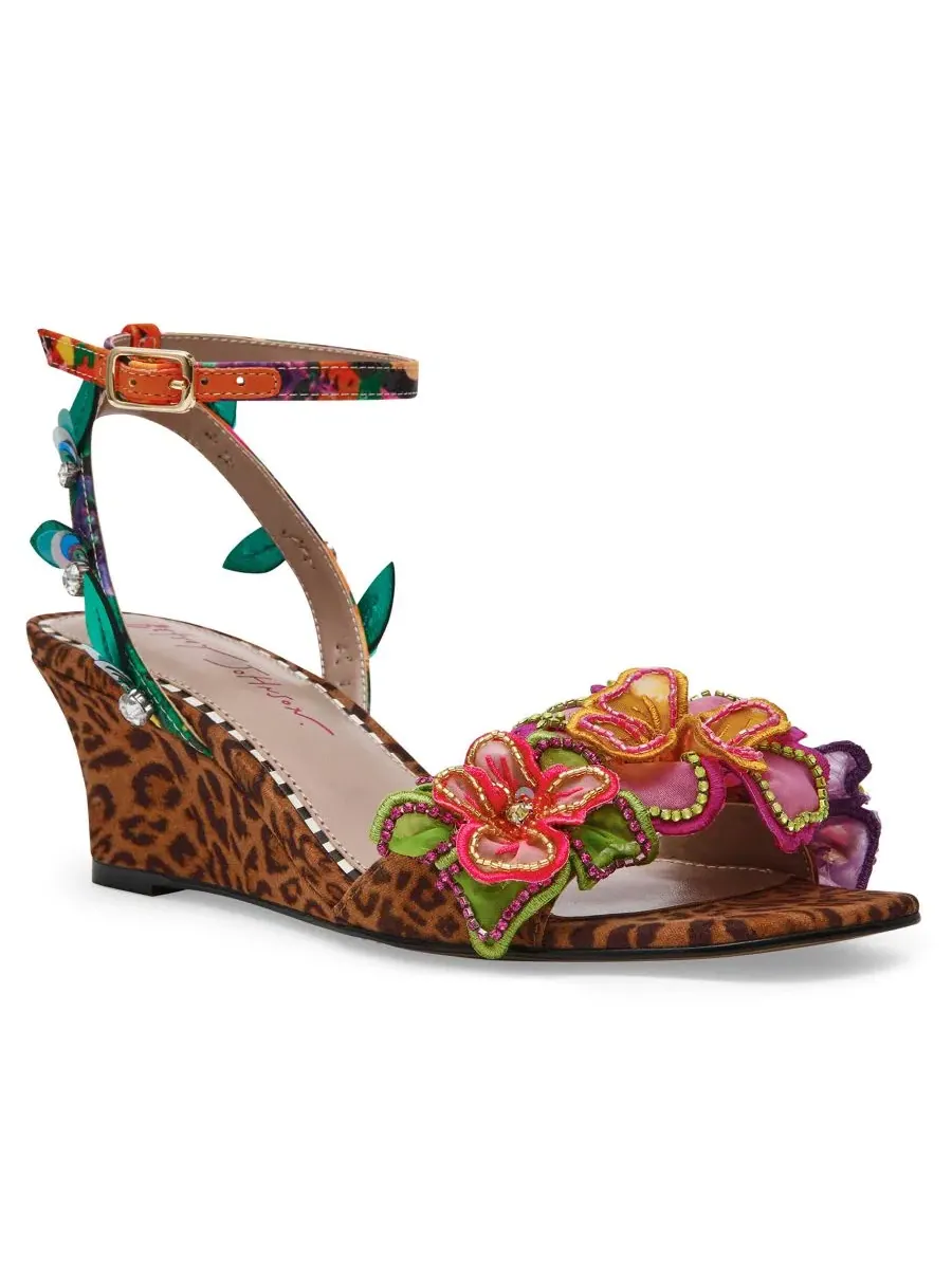 Женские сандалии на танкетке Spenser Flower Betsey Johnson — изображение 1 из 5, мульти