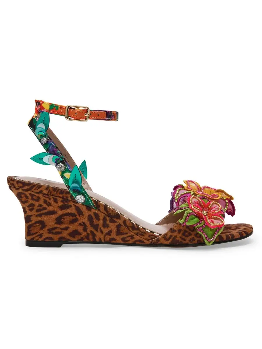 Женские сандалии на танкетке Spenser Flower Betsey Johnson — изображение 2 из 5, мульти