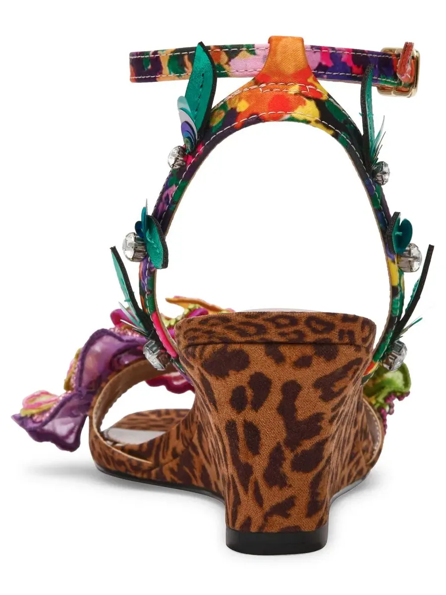Женские сандалии на танкетке Spenser Flower Betsey Johnson — изображение 3 из 5, мульти