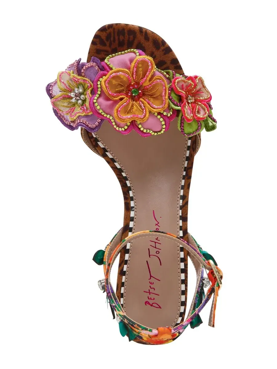Женские сандалии на танкетке Spenser Flower Betsey Johnson — изображение 4 из 5, мульти