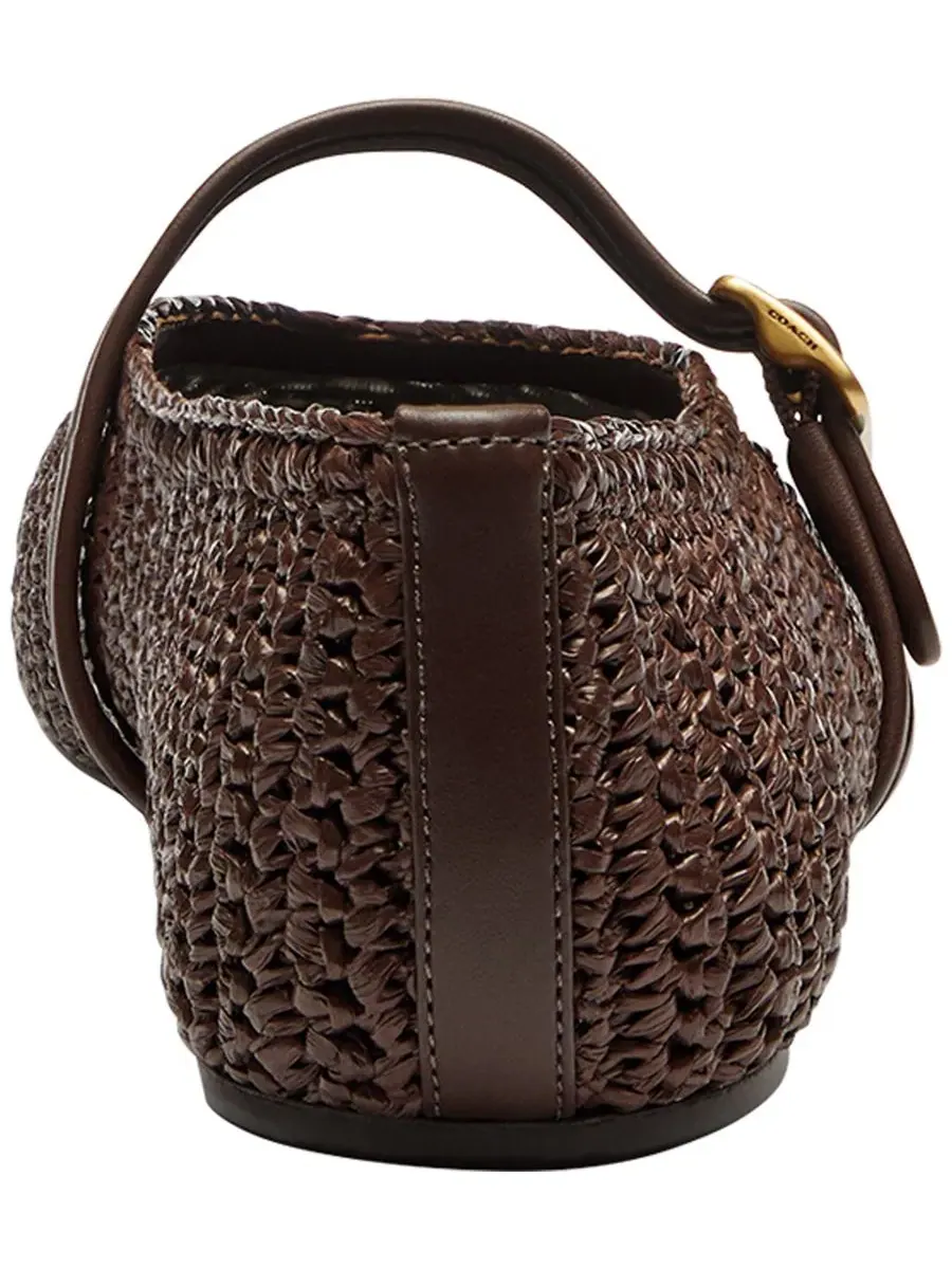 Женские балетки Sculpted C Soft Mary Jane COACH — изображение 3 из 5, зеленый